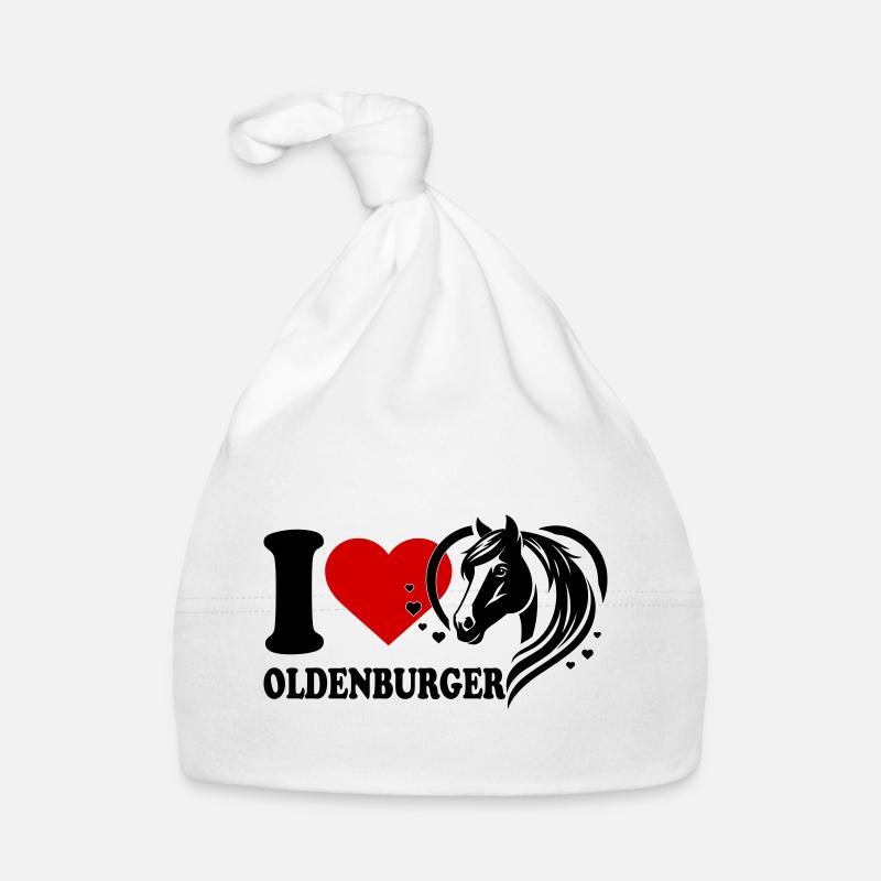 I love Pferd Oldenburger Baby Bio-Mütze