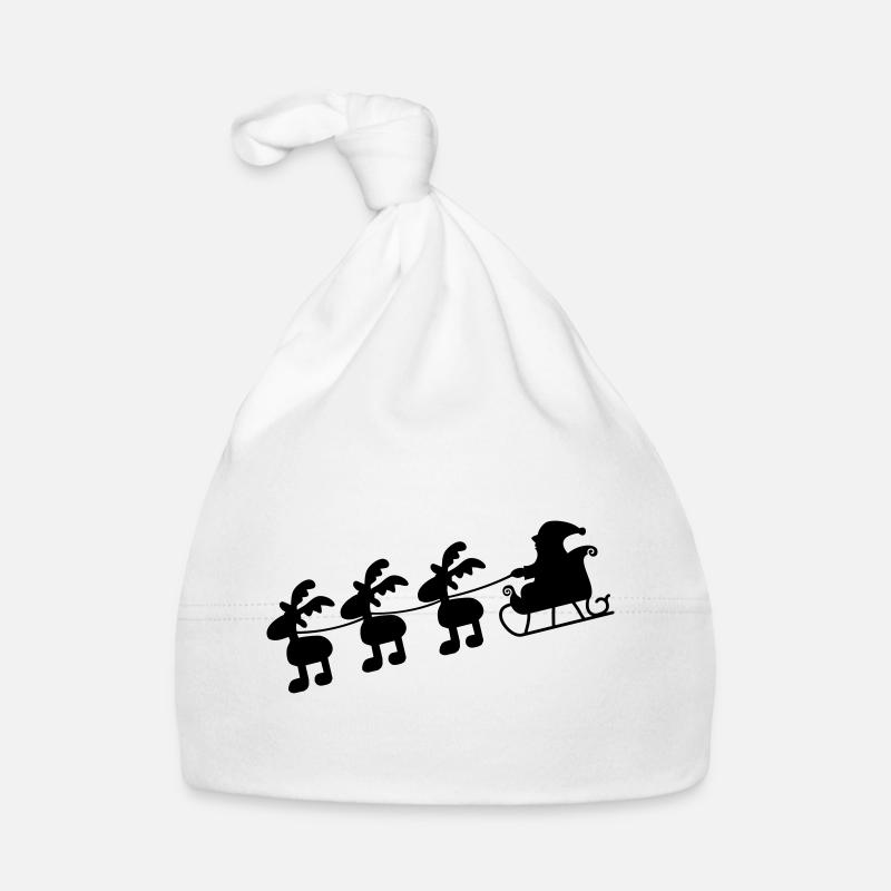 Weihnachtsmann mit Schlitten Baby Bio-Mütze