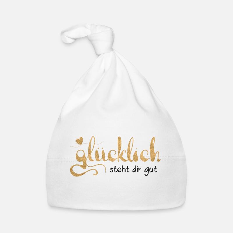 Glücklich steht dir gut Baby Bio-Mütze