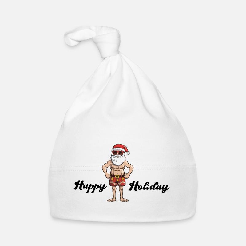 beach weihnachtsmann holiday Baby Bio-Mütze