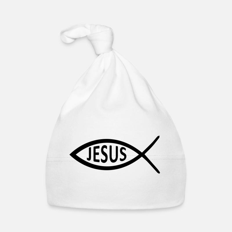 Jesus Fish Symbol Organic Baby Cap