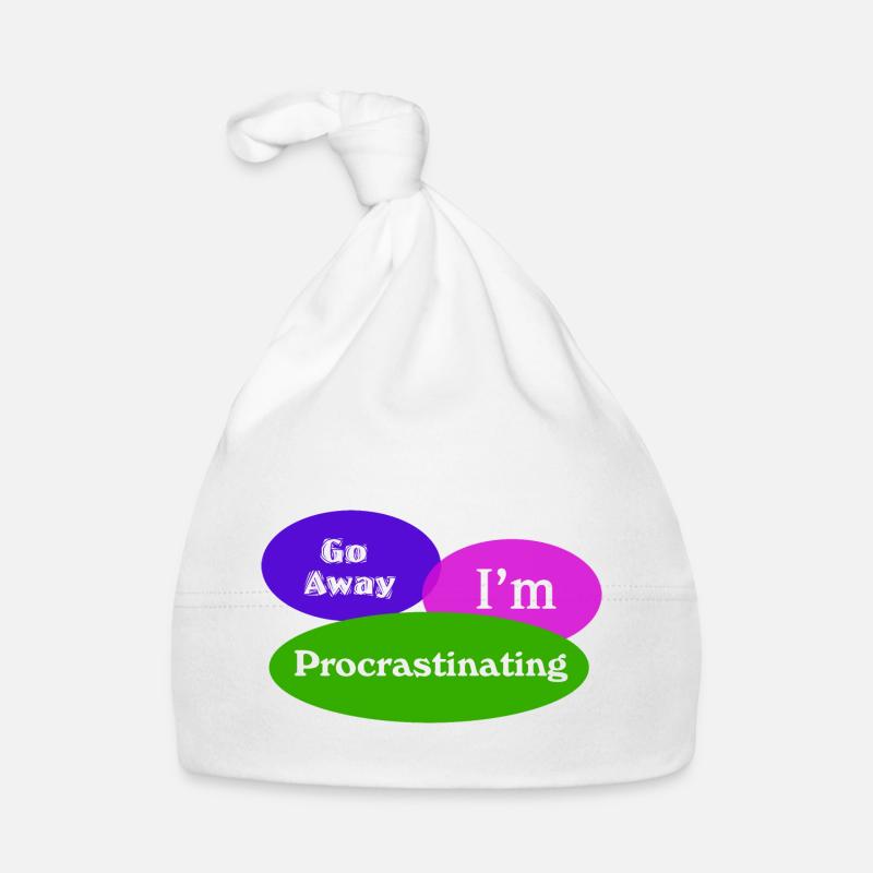 Allez loin dans la procrastination - Bonnet bio Bébé - blanc