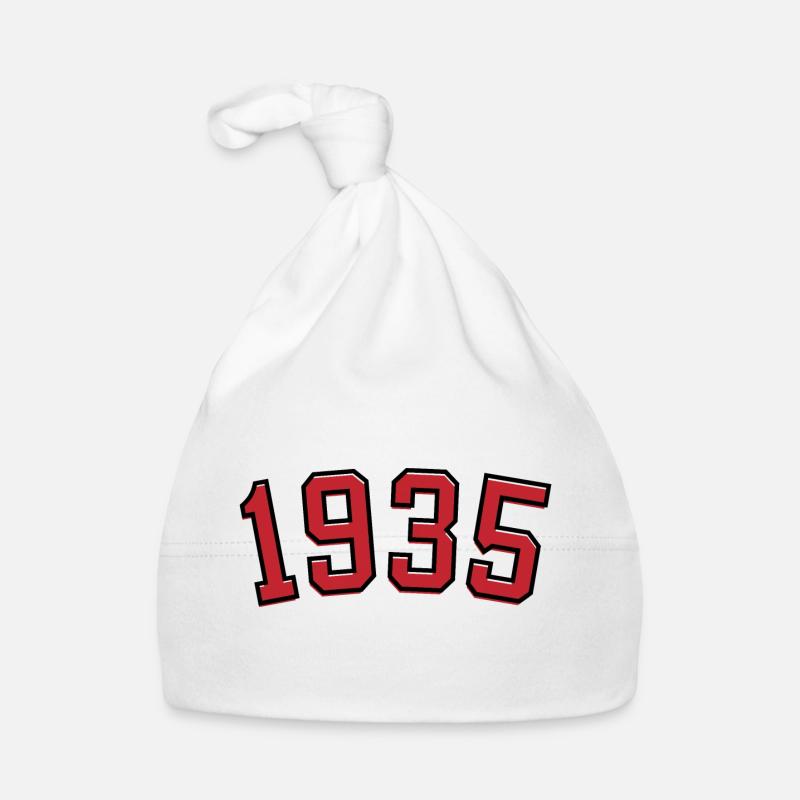 Année de naissance sport 1935 - Bonnet bio Bébé - blanc