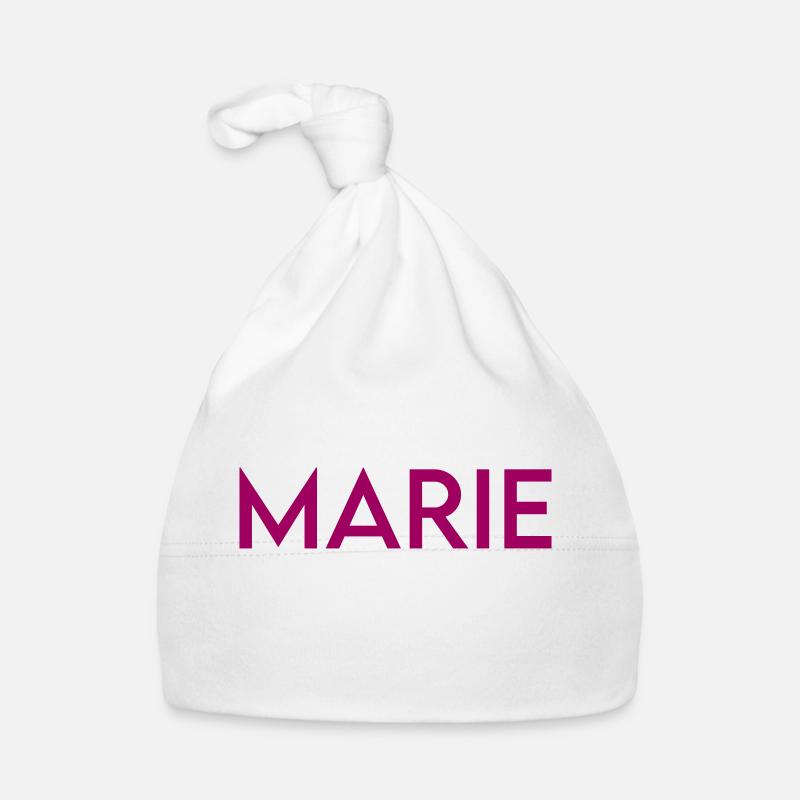 Marie First Name Gift Organic Baby Cap