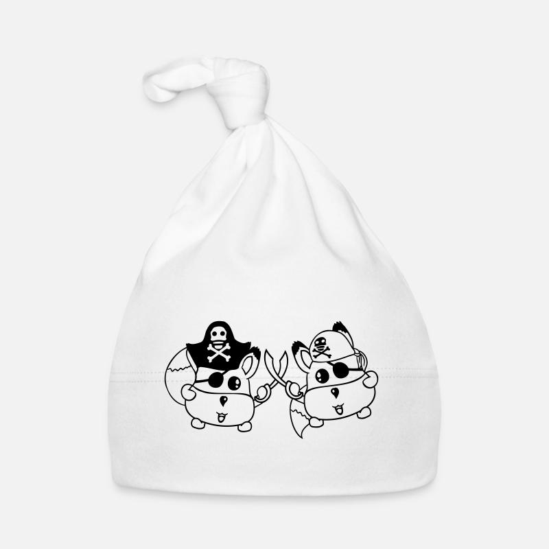 2 petit pirate mignon renards oeil sabre duel Bonnet bio Bébé