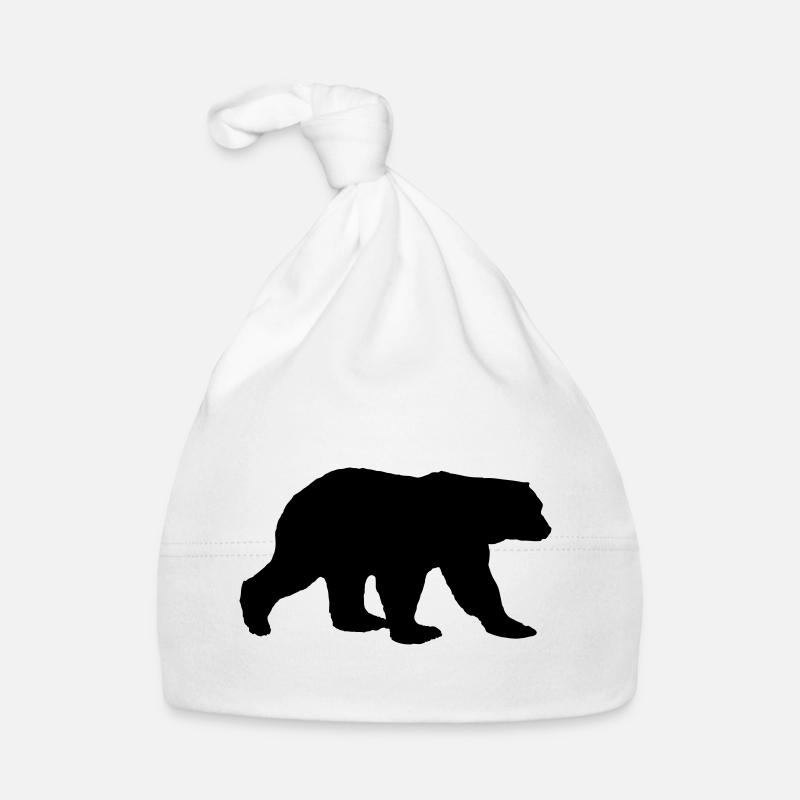 Silhouette d’ours Bonnet bio Bébé