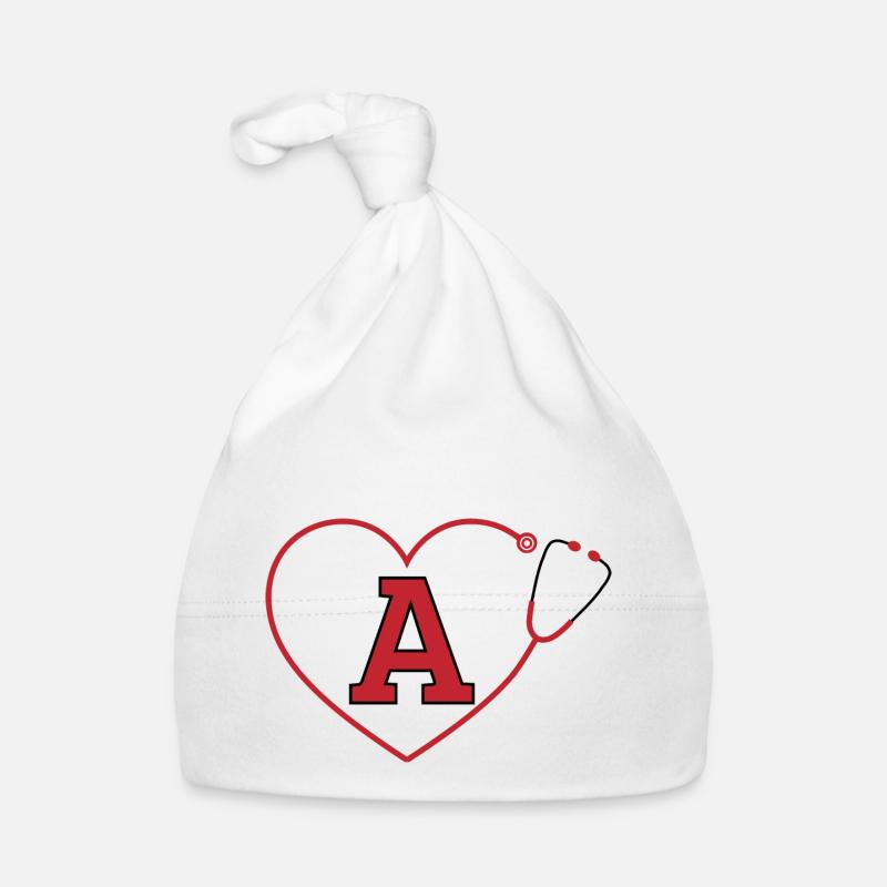 Stethoscope Letter Organic Baby Cap