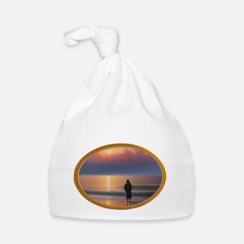 La mer, mon amie - Bonnet bio Bébé - blanc