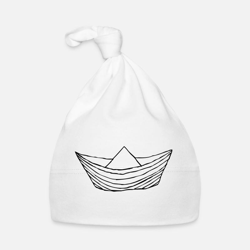 Papierboot - Baby Bio-Mütze - Weiß