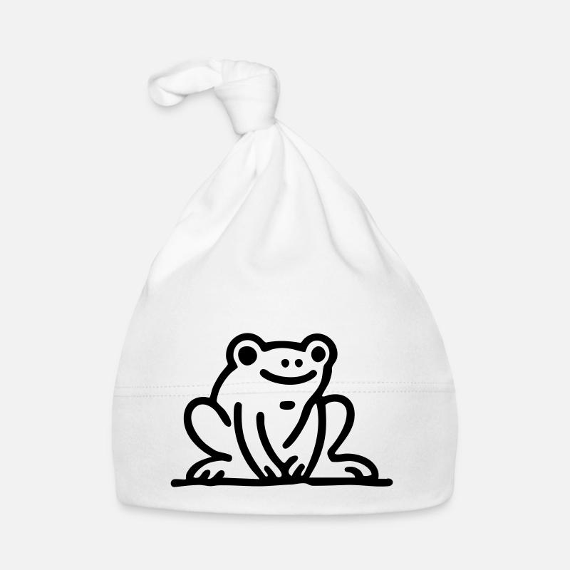 Grenouille Grenouille - Bonnet bio Bébé - blanc