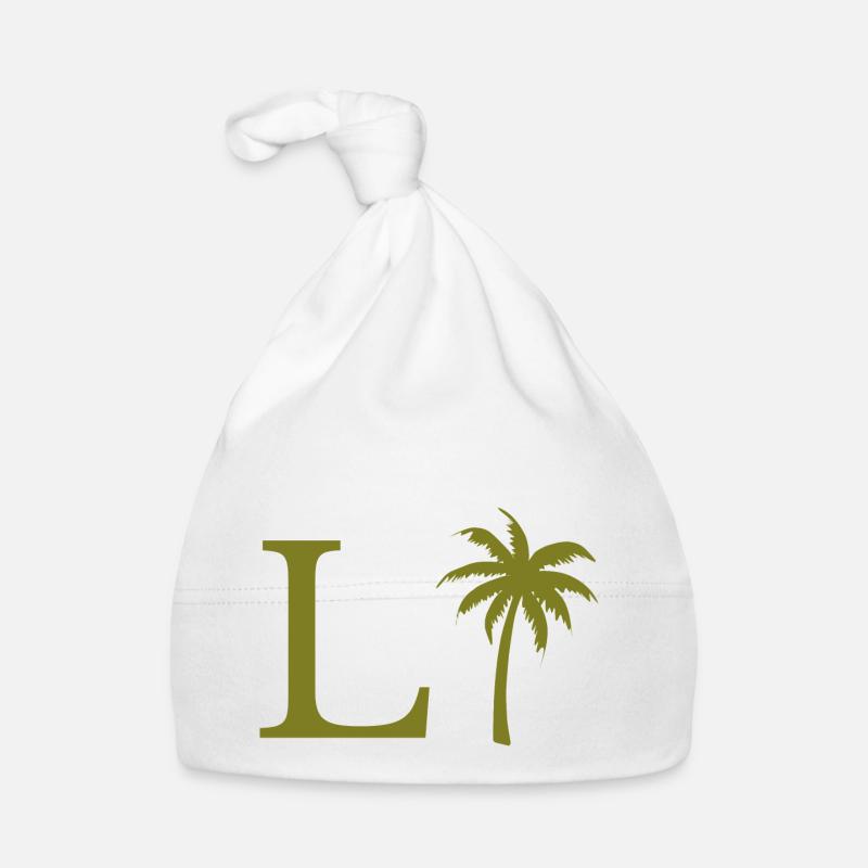 Letter l Green Palm Organic Baby Cap