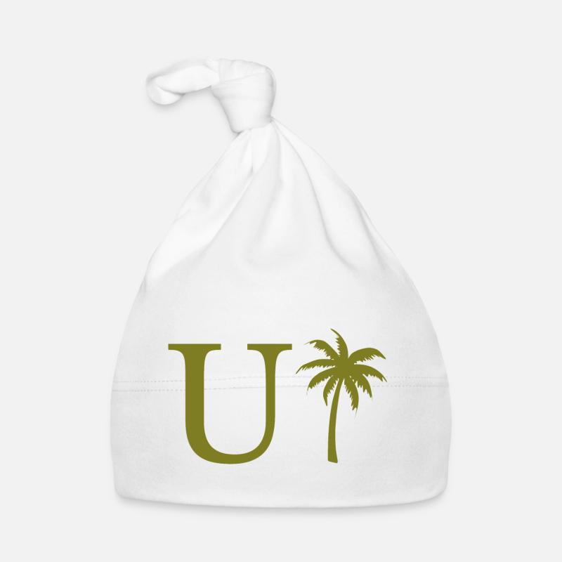 Letter u Green Palm Organic Baby Cap
