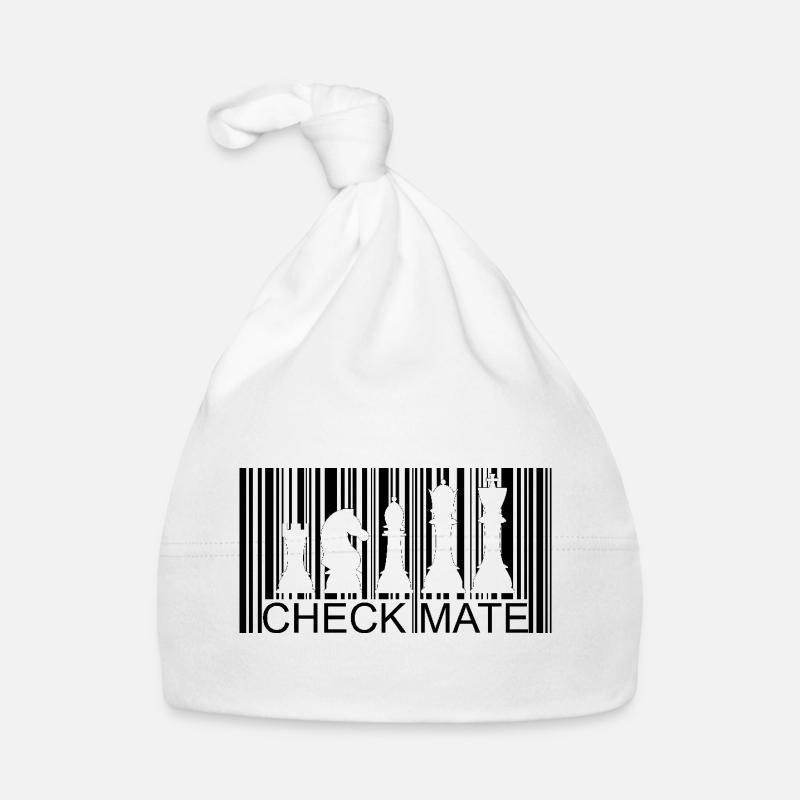 Barcode Schach Figuren Baby Bio-Mütze