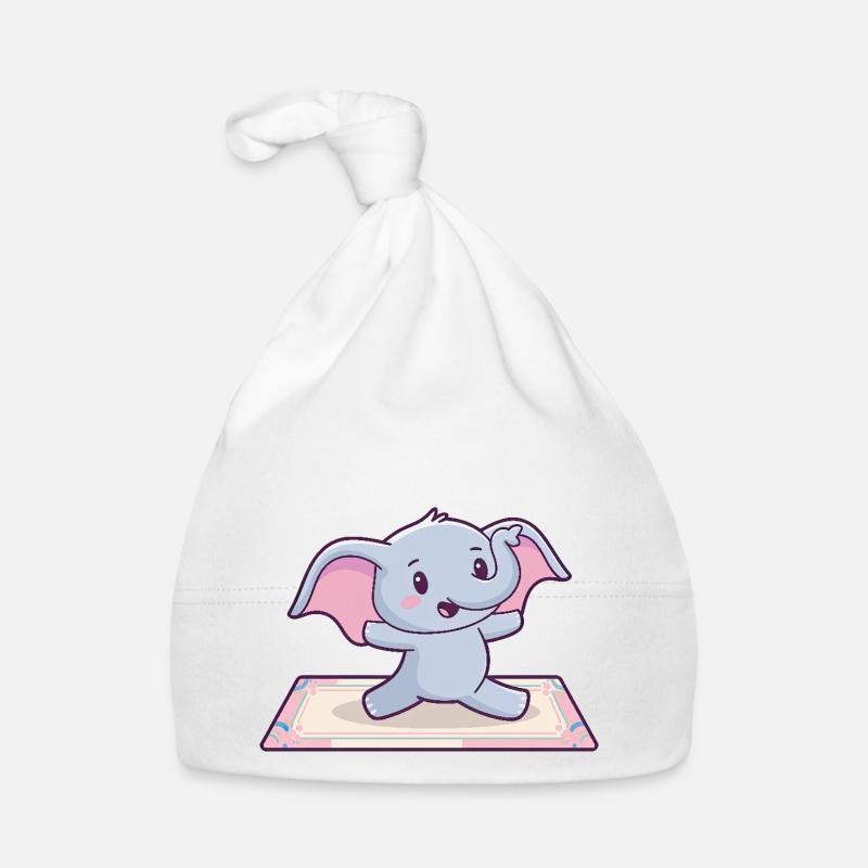 Éléphant de yoga mignon Bonnet bio Bébé