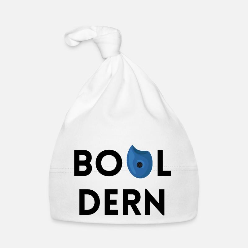 Bouldern - Simples Design mit Bouldergriff Baby Bio-Mütze
