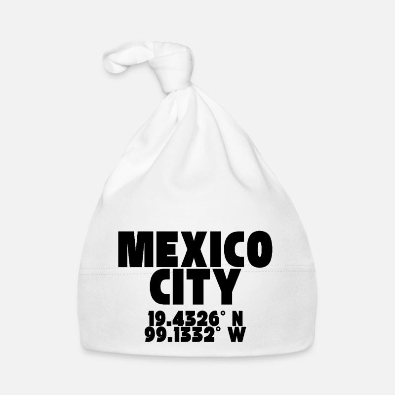 Mexico City - Design with coordinates Organic Baby Cap