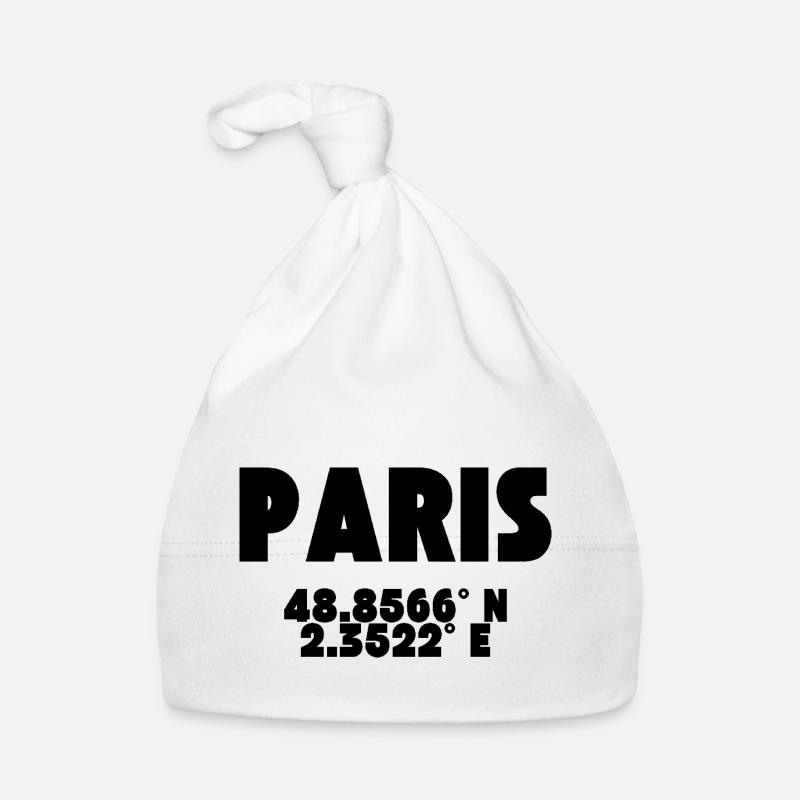 Paris - Design with coordinates Organic Baby Cap