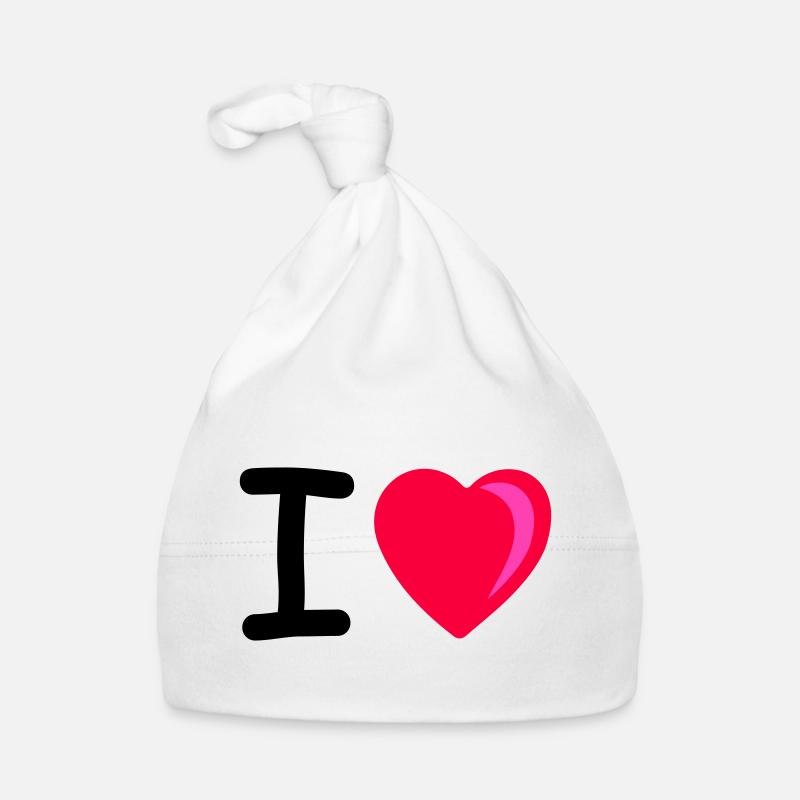 Je cœur - Bonnet bio Bébé - blanc