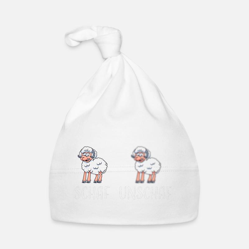 Schaf Unschaf lustiges cooles Geschenk Baby Bio-Mütze
