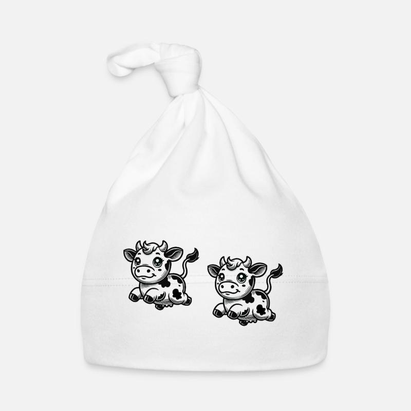 Cow Comic Organic Baby Cap