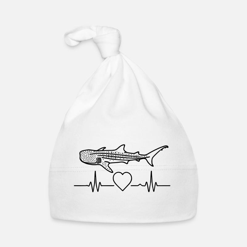 Requin-baleine - L’élégance des mers | . Océan. Nature - Bonnet bio Bébé - blanc