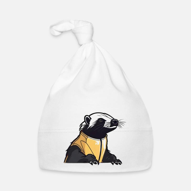 Cute and cool badger Organic Baby Cap