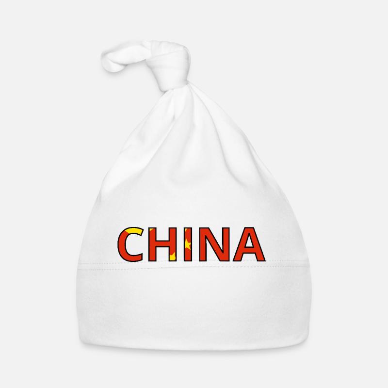 Drapeau China Bonnet bio Bébé
