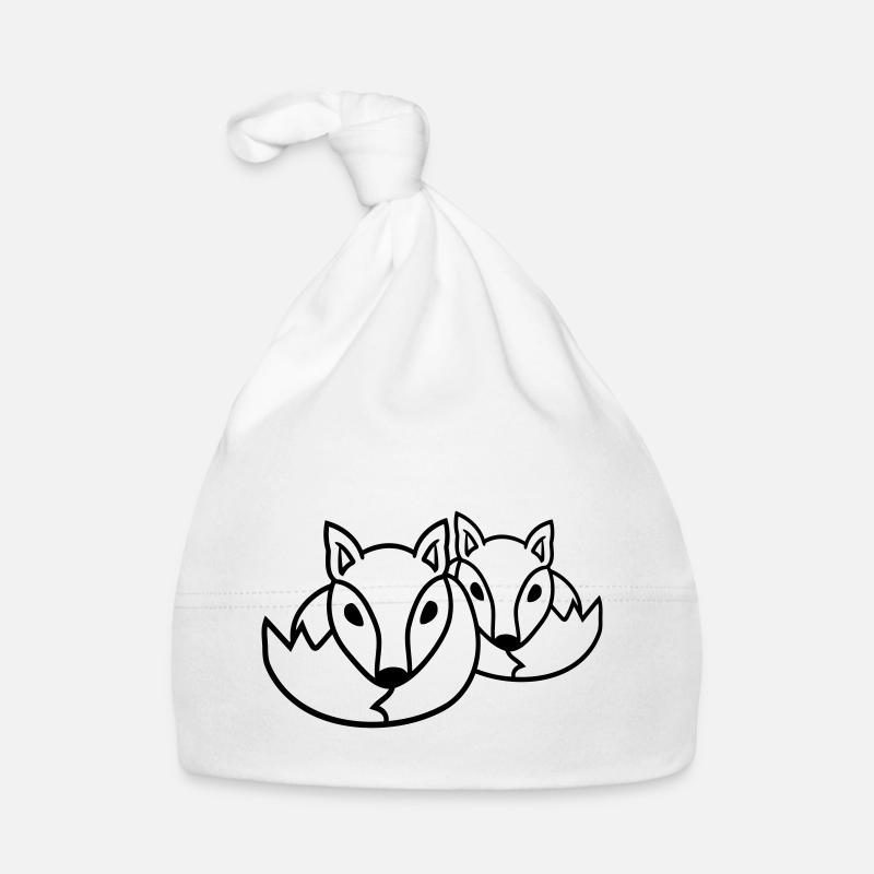 2 Foxes Friends Red Fox Two Wild Animals Team Organic Baby Cap