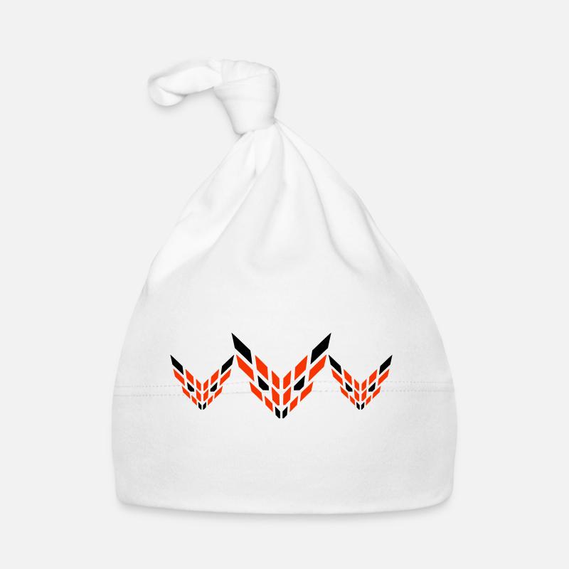 3 Renards Logo Abstrait Evil Eye Friends Équipe Bonnet bio Bébé
