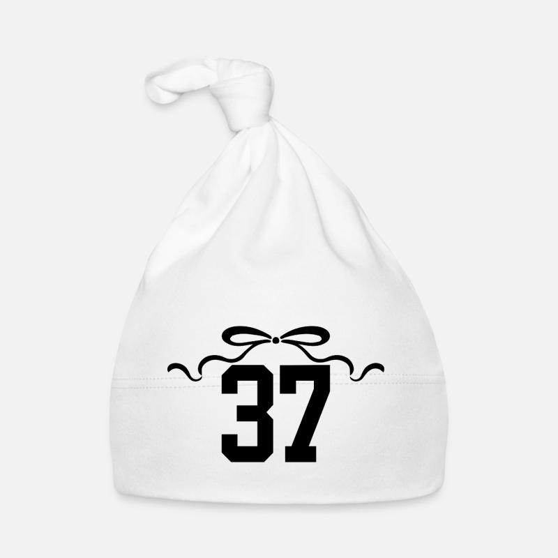 Numéro 37 noeud - 37e anniversaire Bonnet bio Bébé