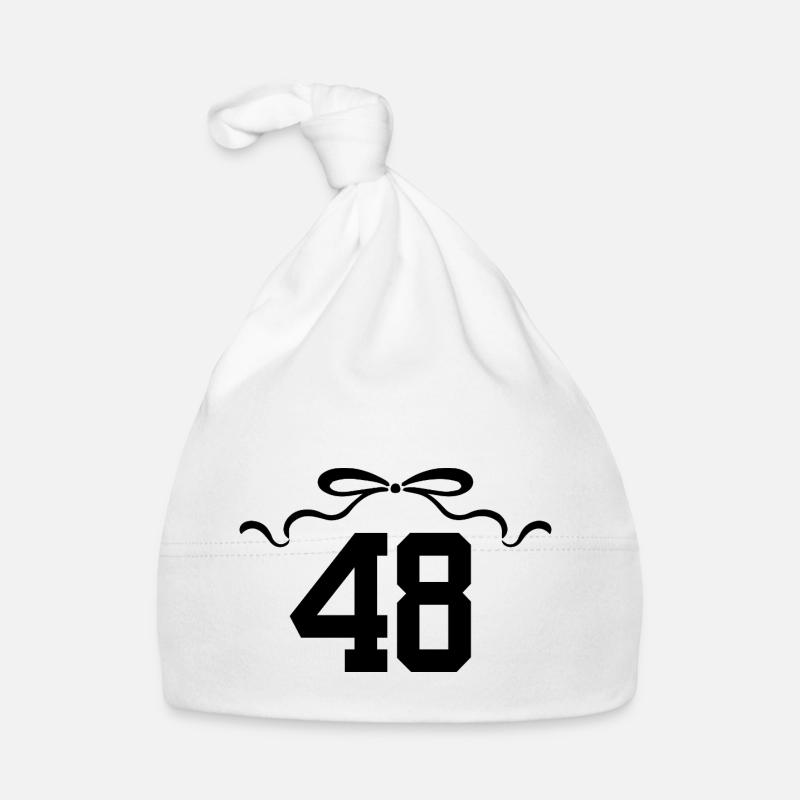 Number 48 Knot - 48th Anniversary Organic Baby Cap