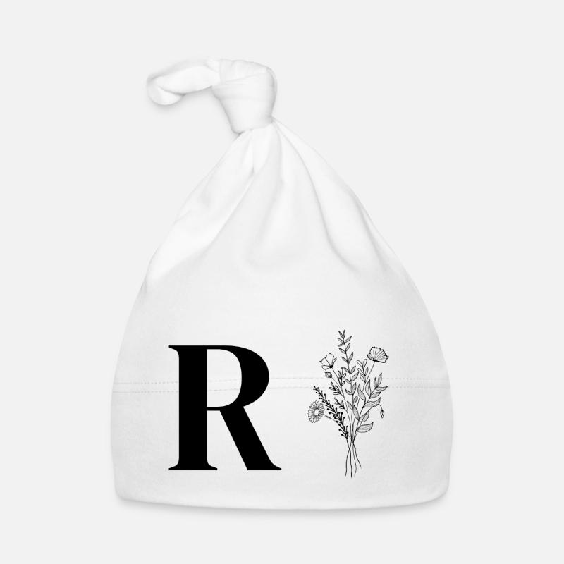 Lette R fleurs minimalistes Bonnet bio Bébé