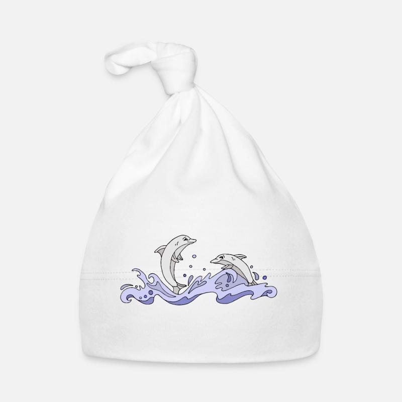 Dolphins Organic Baby Cap