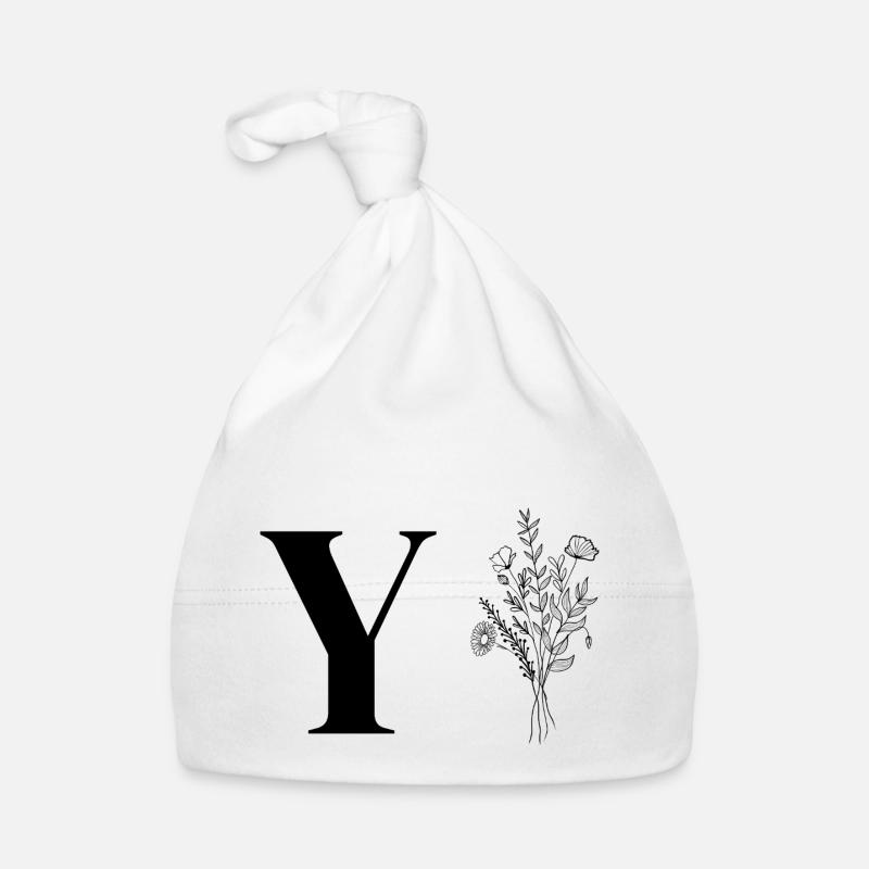Minimalistische Blumen Baby Bio-Mütze