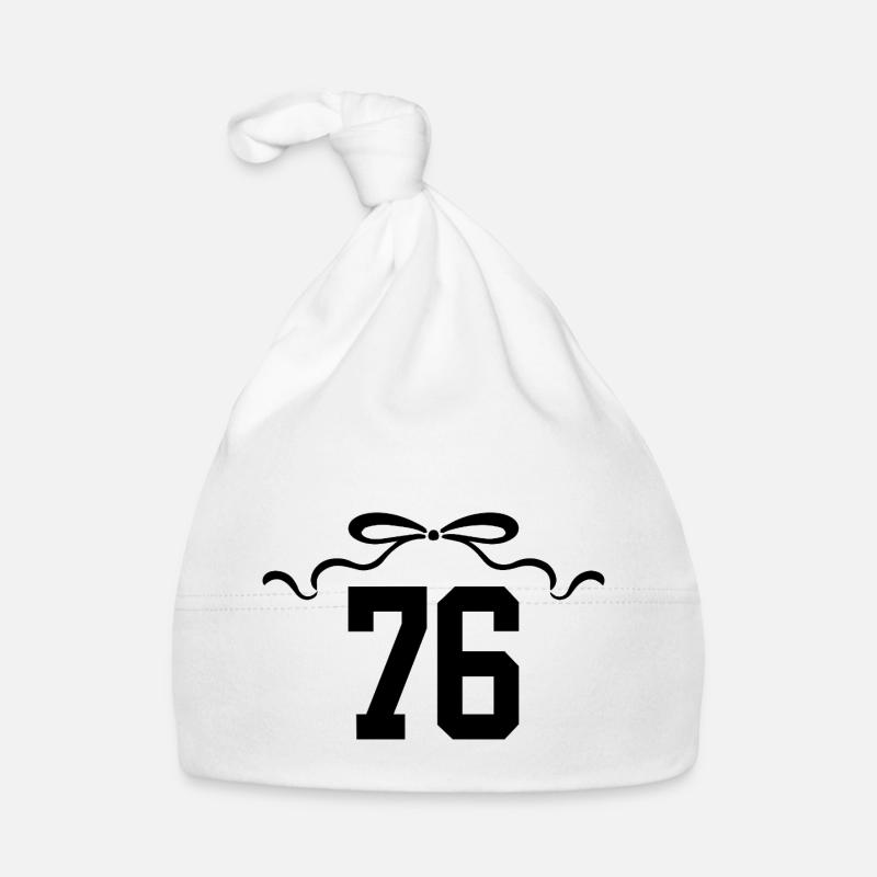 Numéro 76 noeud - 76e anniversaire Bonnet bio Bébé