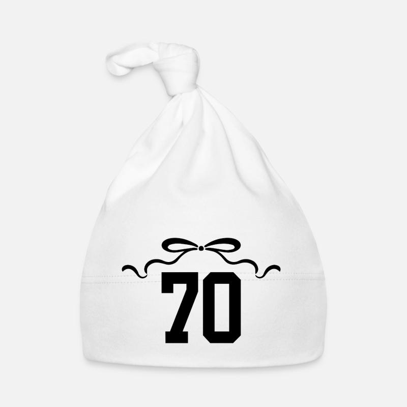 Number 70 Knot - 70th Anniversary Organic Baby Cap