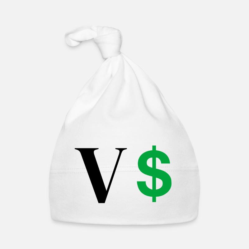 Letter v dollar Organic Baby Cap