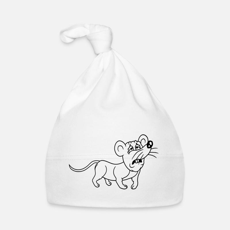 Mouse exhausted sad desperately tired suffering sweet Organic Baby Cap