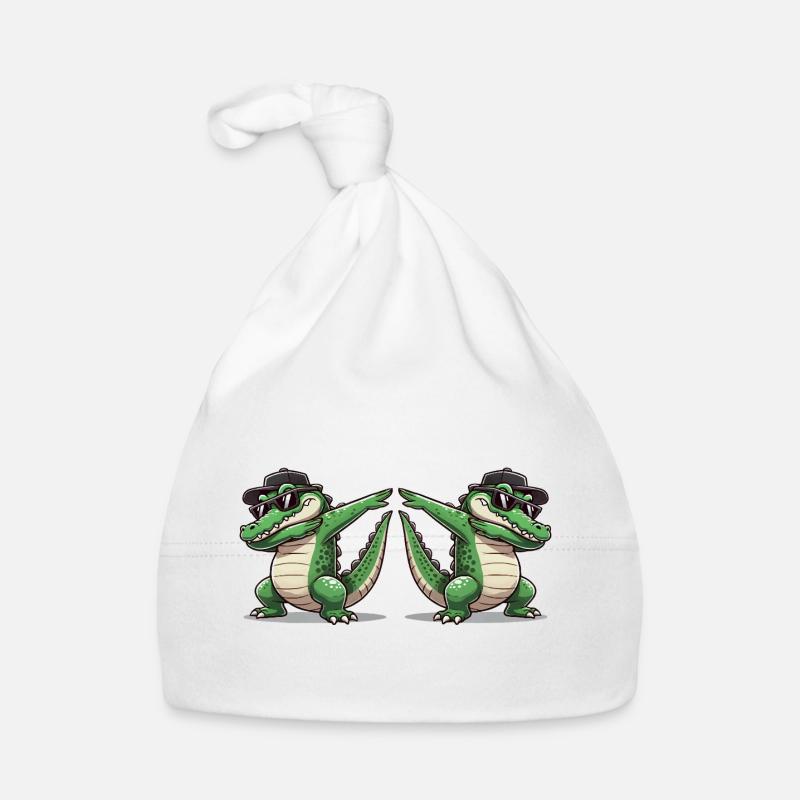 Crocodile Bande dessinée Dabbing 2 Bonnet bio Bébé