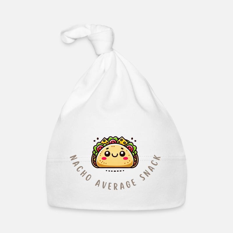 Nacho Average Snack - Chemise à tacos drôle - Bonnet bio Bébé - blanc