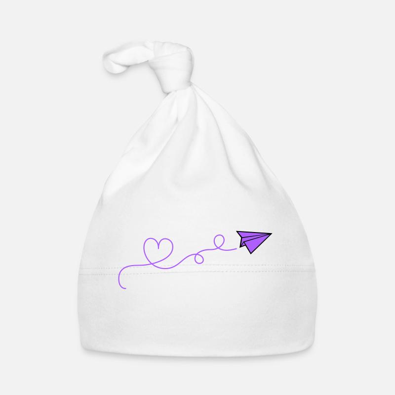papierflieger herz Baby Bio-Mütze