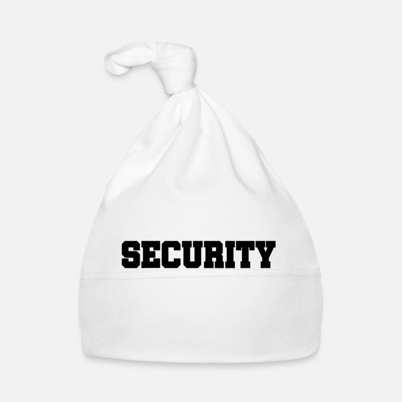Security - Sicherheitsdienst - Bewachung - Schutz - Baby Bio-Mütze - Weiß