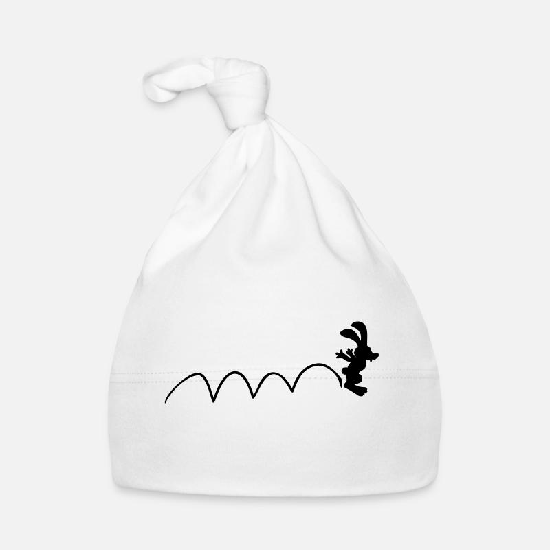 Bunny Jumping Hopping Bunny Funny Hopping Jumps Cool Organic Baby Cap