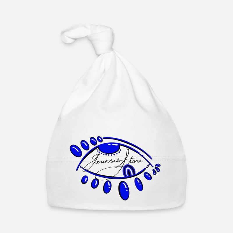 Le Changement Marin- Design Abstrait - Bonnet bio Bébé - blanc