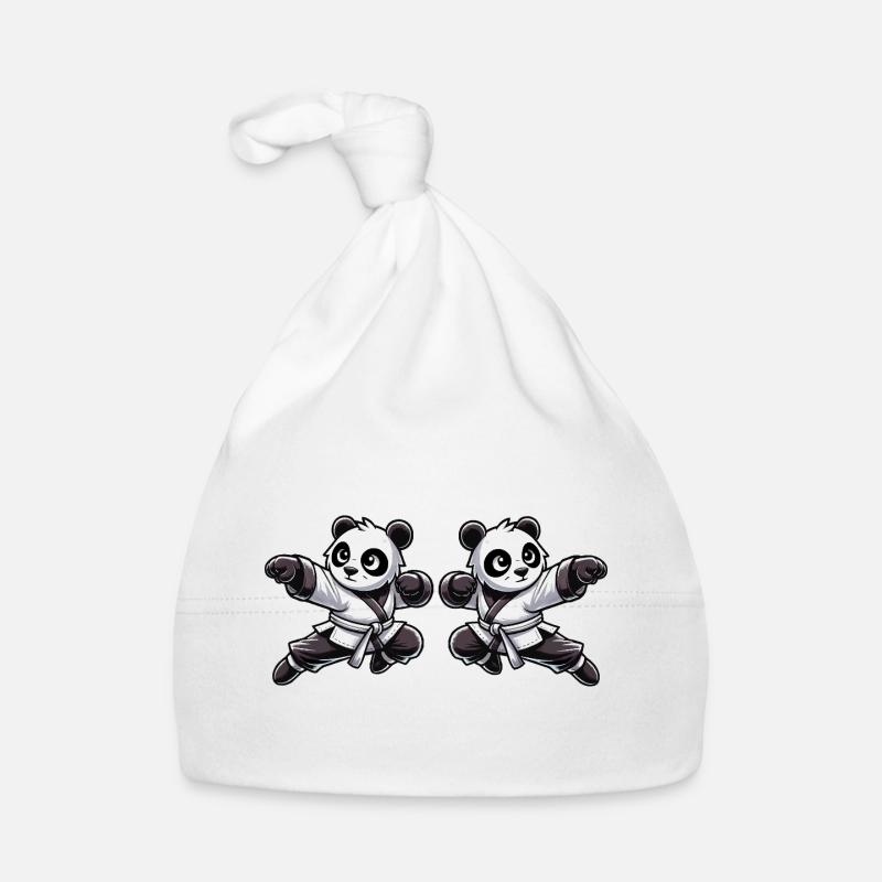 Panda Karaté Bande Dessinée 2 Bonnet bio Bébé