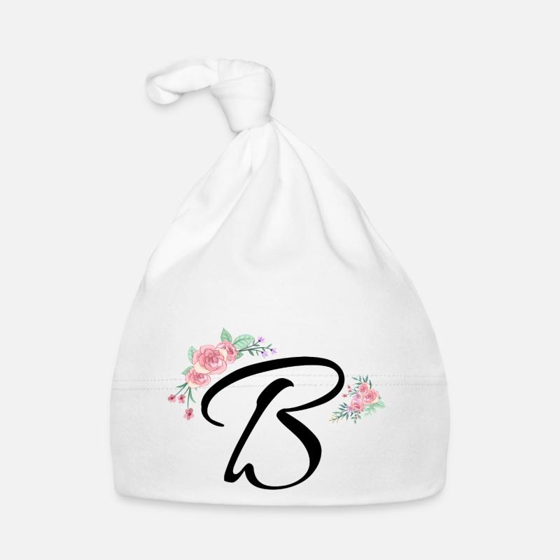 Lettre b fleurs Bonnet bio Bébé