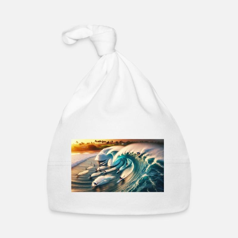 Pipelining surfers Organic Baby Cap