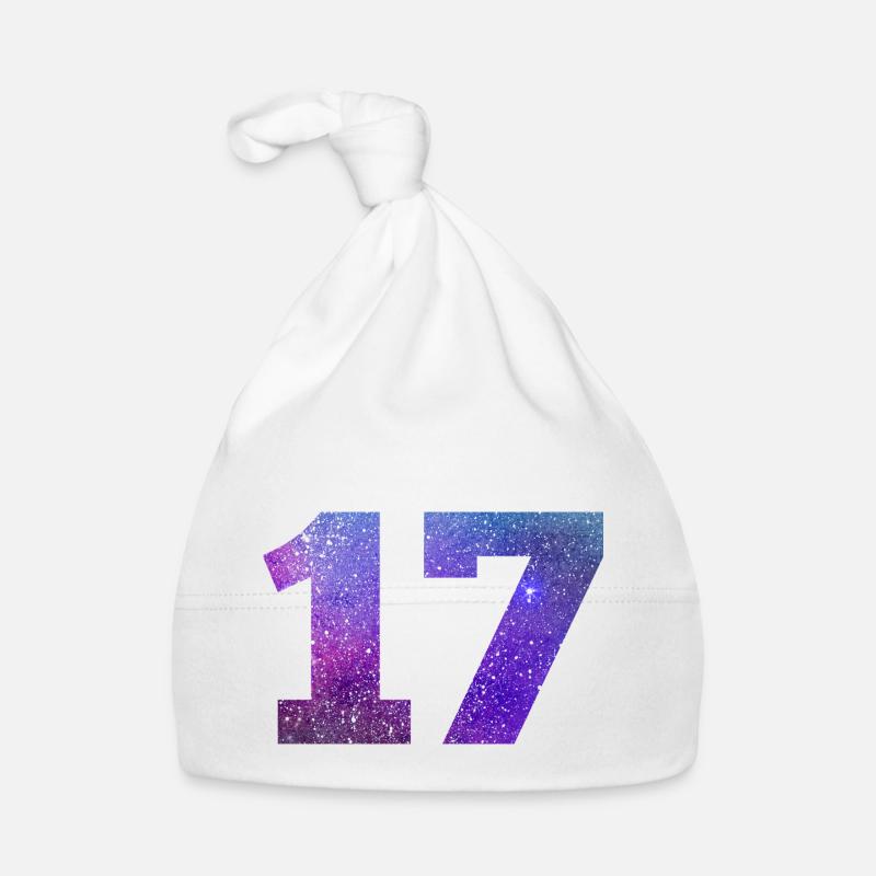 Number 17 galaxy Organic Baby Cap
