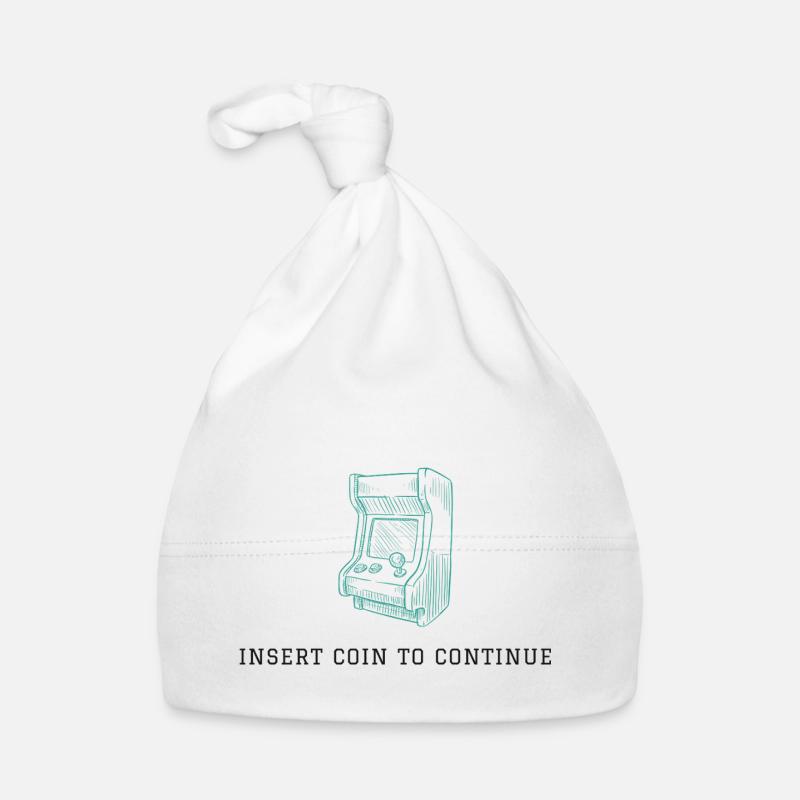 Insert Coin to Continue - Retro Arcade Vibes Organic Baby Cap