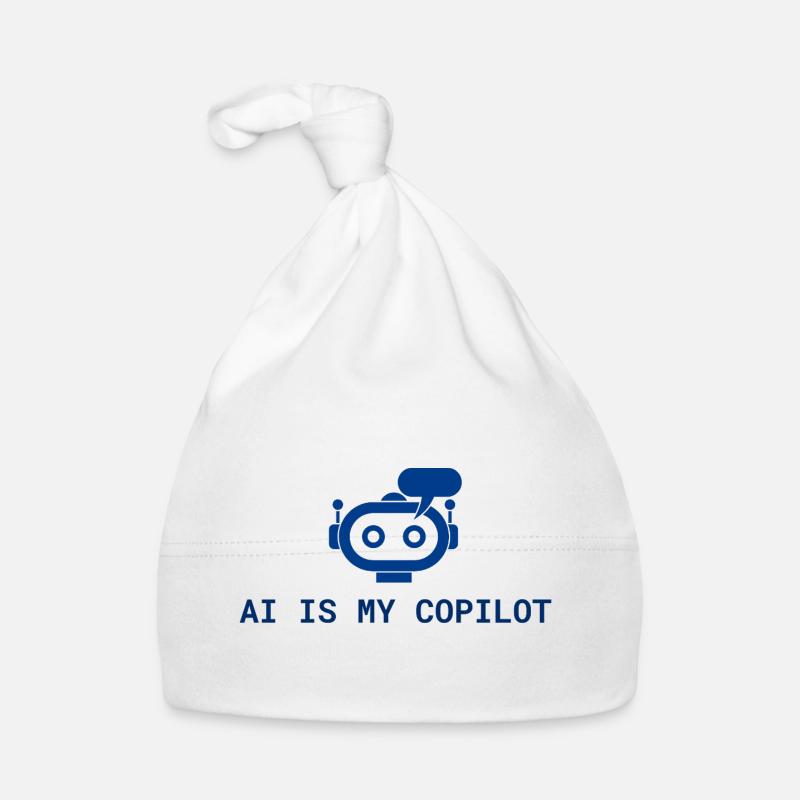 AI is My Copilot - Tech-KI-Design in Blau Baby Bio-Mütze